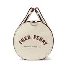 FRED PERRY Retro Mod Classic Barrel Bag - Tan/Ecru
