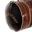 FRED PERRY Contrast Colour Barrel Bag - Tan/Black