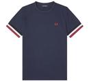 FRED PERRY Men's Retro Bold Tipped T-Shirt NAVY