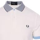 FRED PERRY Mens Bomber Stripe Collar Pique Polo SW