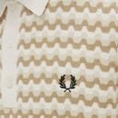 Fred Perry Boucle Jacquard Knitted Mod Polo Shirt 