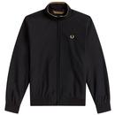 Fred Perry Brentham Nylon Twill Sports Jacket in Black J2660 102