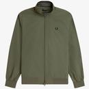 Fred Perry Brentham Retro Nylon Sports Jacket in Laurel Wreath Green J2660 X21 Main Photo