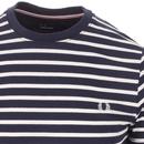 FRED PERRY Mens Retro Mod Breton Stripe T-Shirt DC