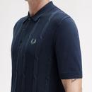 Fred Perry Retro 60s Textured Cable Knit Shirt DA