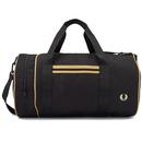 FRED PERRY Retro Twin Tipped Canvas Barrel Bag B/C