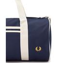 FRED PERRY Retro Twin Tipped Canvas Barrel Bag (N)