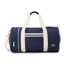 FRED PERRY Retro Twin Tipped Canvas Barrel Bag (N)