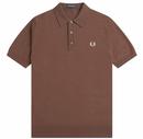 Fred Perry Classic Knitted Polo Shirt in Carrington Brick K7623 U53