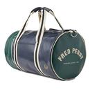 FRED PERRY Retro Colour Block Barrel Bag Navy/Ivy