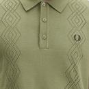 Fred Perry Combed Cotton Pointelle Knitted Shirt M