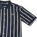 FRED PERRY Contrast Collar Retro Stripe Shirt (DG)
