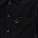 Fred Perry Retro Utilitarian Cord Overshirt Black