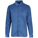 Fred Perry Corduroy Overshirt in Midnight Blue M8726 F57