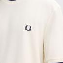 Fred Perry Retro Mod Tipped Crepe Pique T-shirt E