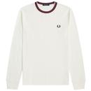 FRED PERRY Long Sleeve Crepe Jersey Ringer Tee