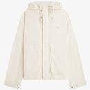 Fred Perry Cropped Ripstop Parka Jacket in Ecru J8572 560 Main Photo