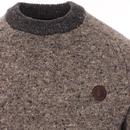 FRED PERRY Retro Irish Donegal Knitted Wool Jumper