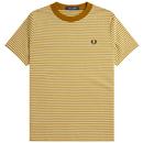 Fred Perry Mod Breton Fine Stripe T-shirt in Oatmeal M6581 T12