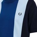 Fred Perry Colour Block Striped Fine Knit T-shirt