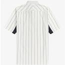 FRED PERRY Retro Short Sleeve Fine Stripe Shirt SW