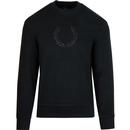 FRED PERRY Men's Retro Fleece Sweatshirt (Black)