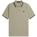 Fred Perry G3600 Women's Twin Tipped Polo Shirt in Warm Grey G3600 U54