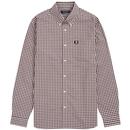 FRED PERRY Mod Long Sleeve Gingham Check Shirt M