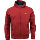 FRED PERRY Hooded Brentham Retro Jacket RICH RED