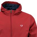 FRED PERRY Hooded Brentham Retro Jacket RICH RED