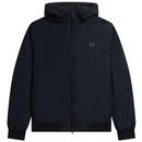 Fred Perry Padded Hooded Brentham Jacket in Black and Gunmetal J2585 T38