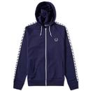 FRED PERRY Mens Sports Tape Hooded Track Jacket CB