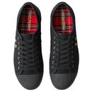 Hughes Low FRED PERRY Men's Canvas Trainers BLACK
