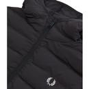 FRED PERRY Insulated Padded Hooded Jacket BLACK