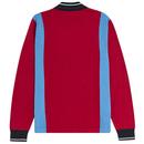 FRED PERRY K1527 Mod Knitted Cycling Top (Claret)
