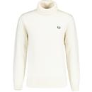 Fred Perry K6826 560 Knitted Roll Neck Jumper in Ecru 