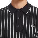 FRED PERRY K8523 Mod Stripe Knitted Polo Top NAVY