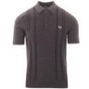 FRED PERRY Mod Knitted Dropstitch Stripe Polo
