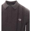 FRED PERRY Mod Knitted Dropstitch Stripe Polo