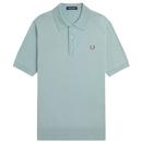 Fred Perry Knitted Polo Shirt in Silver Blue K9725 959