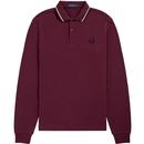 FRED PERRY Twin Tipped Long Sleeve Polo Shirt (M)