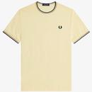 Fred Perry M1588 Twin Tipped T-shirt in Ice Cream M1588 R32