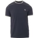 Fred Perry M1588 Men's Retro Mod Twin Tipped T-shirt in Dark Graphite