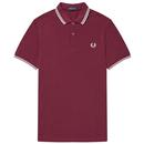 fred perry m3600 twin tipped polo shirt port