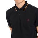 FRED PERRY M3600 Twin Tipped Mod Polo Shirt B/G/A