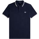 FRED PERRY M3600 Twin Tipped Mod Polo Shirt Airforce ecru