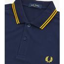 FRED PERRY M3600 Twin Tipped Mod Polo CARBON BLUE