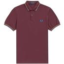 FRED PERRY M3600 Twin Tipped Pique Polo MAHOGANY