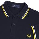 FRED PERRY M3600 Twin Tipped Pique Polo N/SW/EY