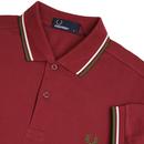 FRED PERRY M3600 Men's Twin Tipped Polo MAROON